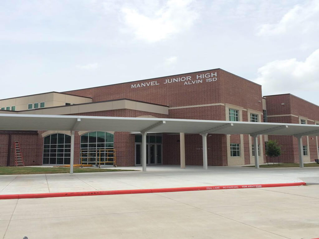 Side view of Manvel Junior High School